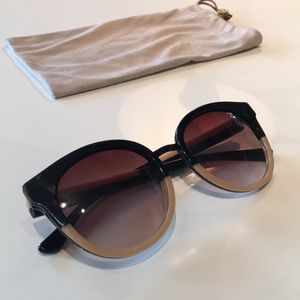 Tory Burch Sunglasses - Rounded Cateye - Blk / Tan